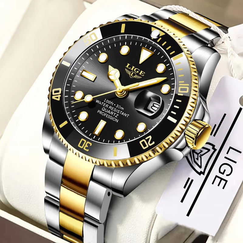 Reloj  Top Brand Luxury Fashion Diver Watch Men Waterproof Date Clock Sport Watches Mens Quartz Wristwatch Relogio Masculino