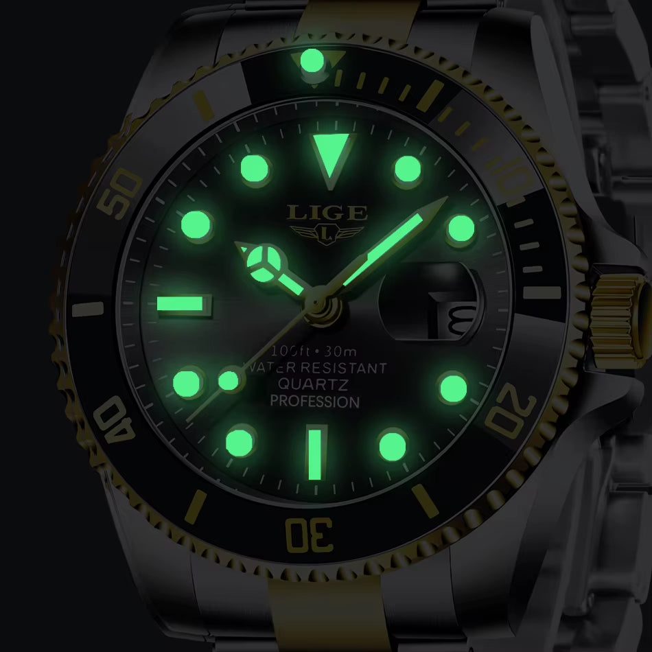 Reloj  Top Brand Luxury Fashion Diver Watch Men Waterproof Date Clock Sport Watches Mens Quartz Wristwatch Relogio Masculino