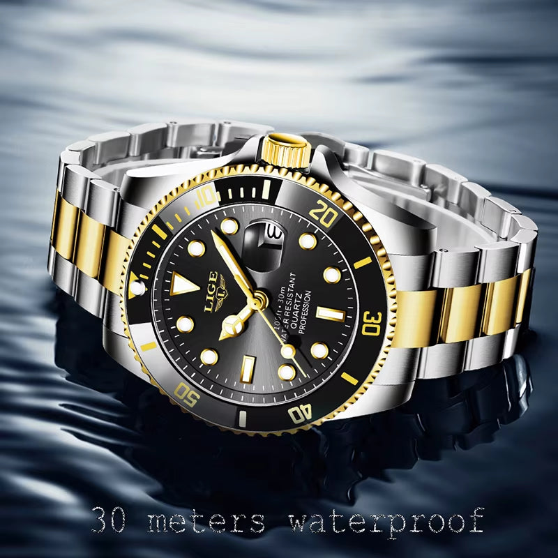 Reloj  Top Brand Luxury Fashion Diver Watch Men Waterproof Date Clock Sport Watches Mens Quartz Wristwatch Relogio Masculino