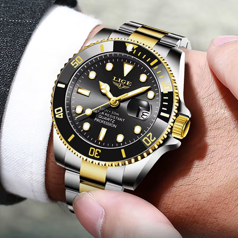 Reloj  Top Brand Luxury Fashion Diver Watch Men Waterproof Date Clock Sport Watches Mens Quartz Wristwatch Relogio Masculino